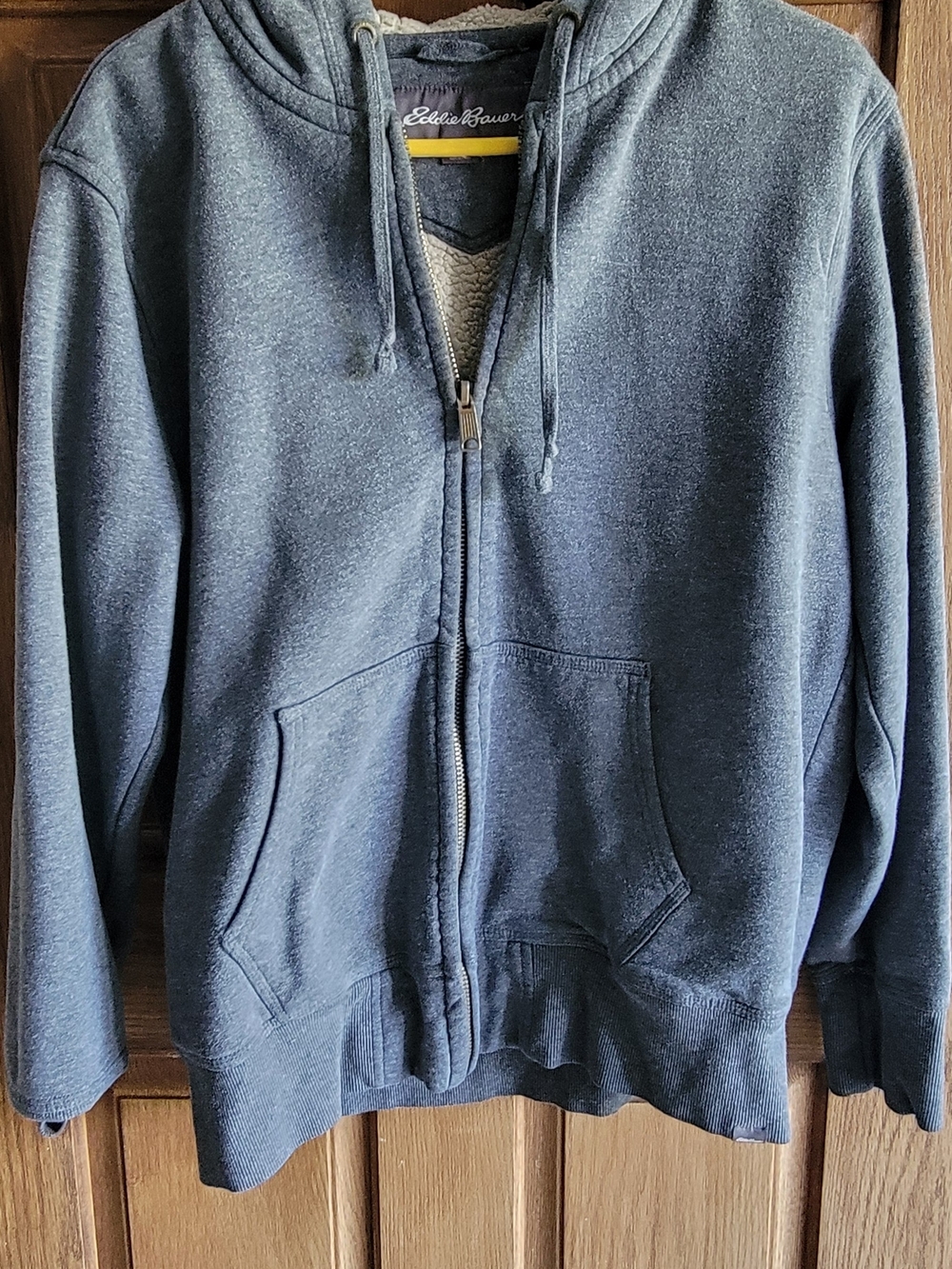 Eddie Bauer Men's Gray Sweatshirt with Sherpa Lining